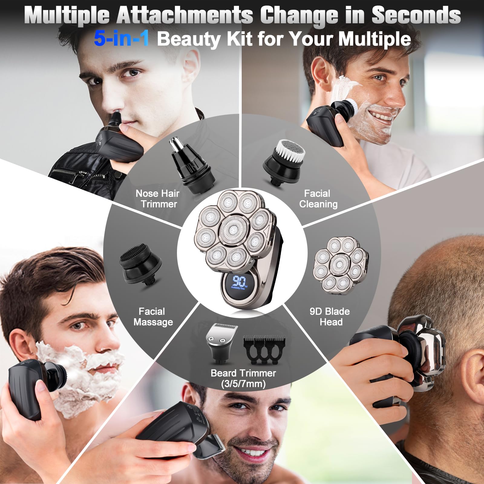 Handsomenemen fast precision blades shave long hairs cleanly with minimal irritation