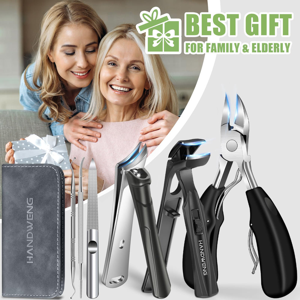 HANDWENG heavy-duty toenail clippers for thick nails at home
