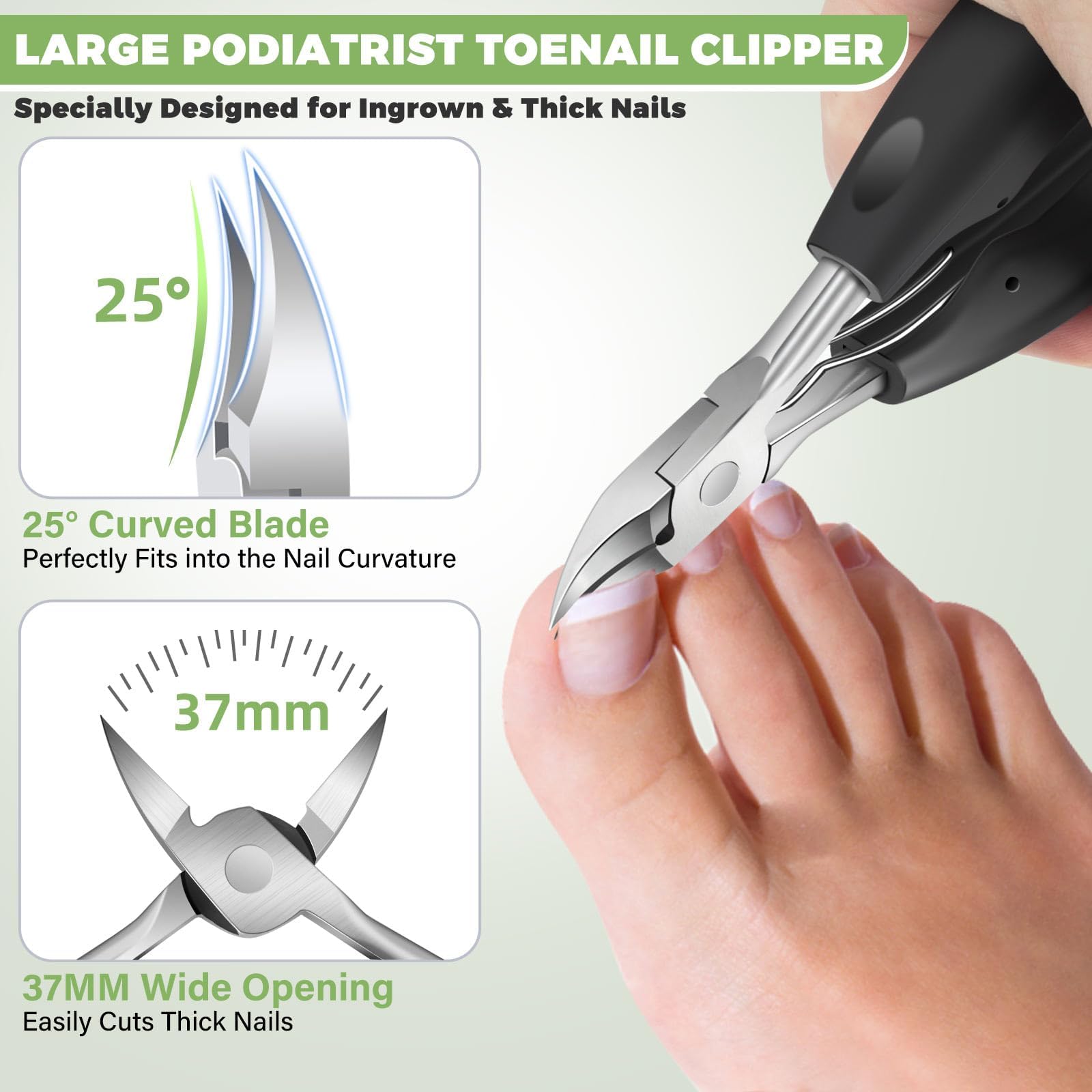 HANDWENG slanted nail clippers upgraded for ingrown nails and curved edges