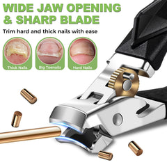 HandWeng slanted blade clippers provide precise, comfortable edge control.