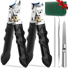 HandWeng wide-jaw toenail clippers for thick nails, smooth trimming.