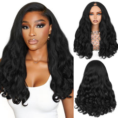 HANNE Yaki Curly V Part Wig front view shows natural blend for daily wear
