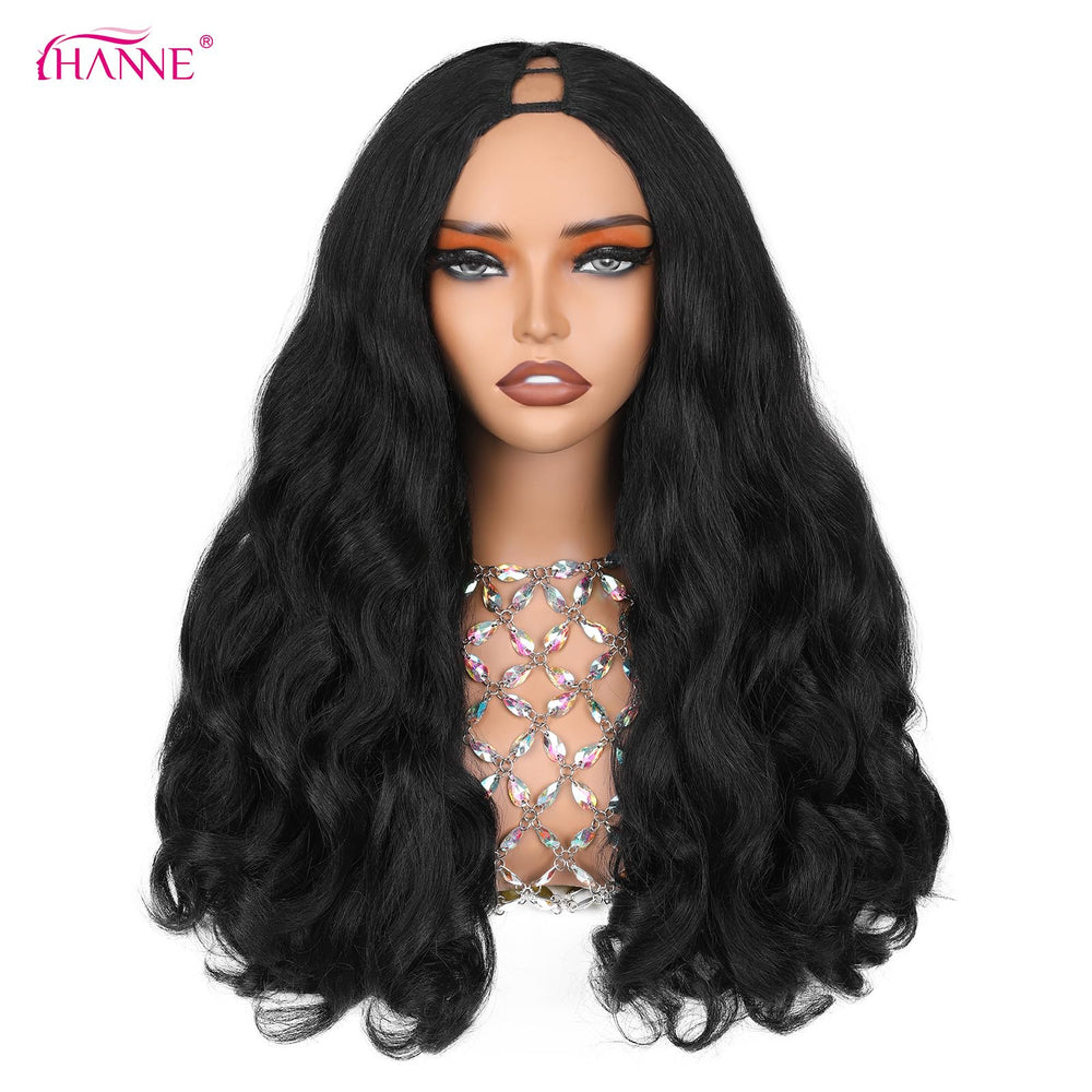 HANNE Yaki Curly V Part Wig ready-to-wear design saves styling time