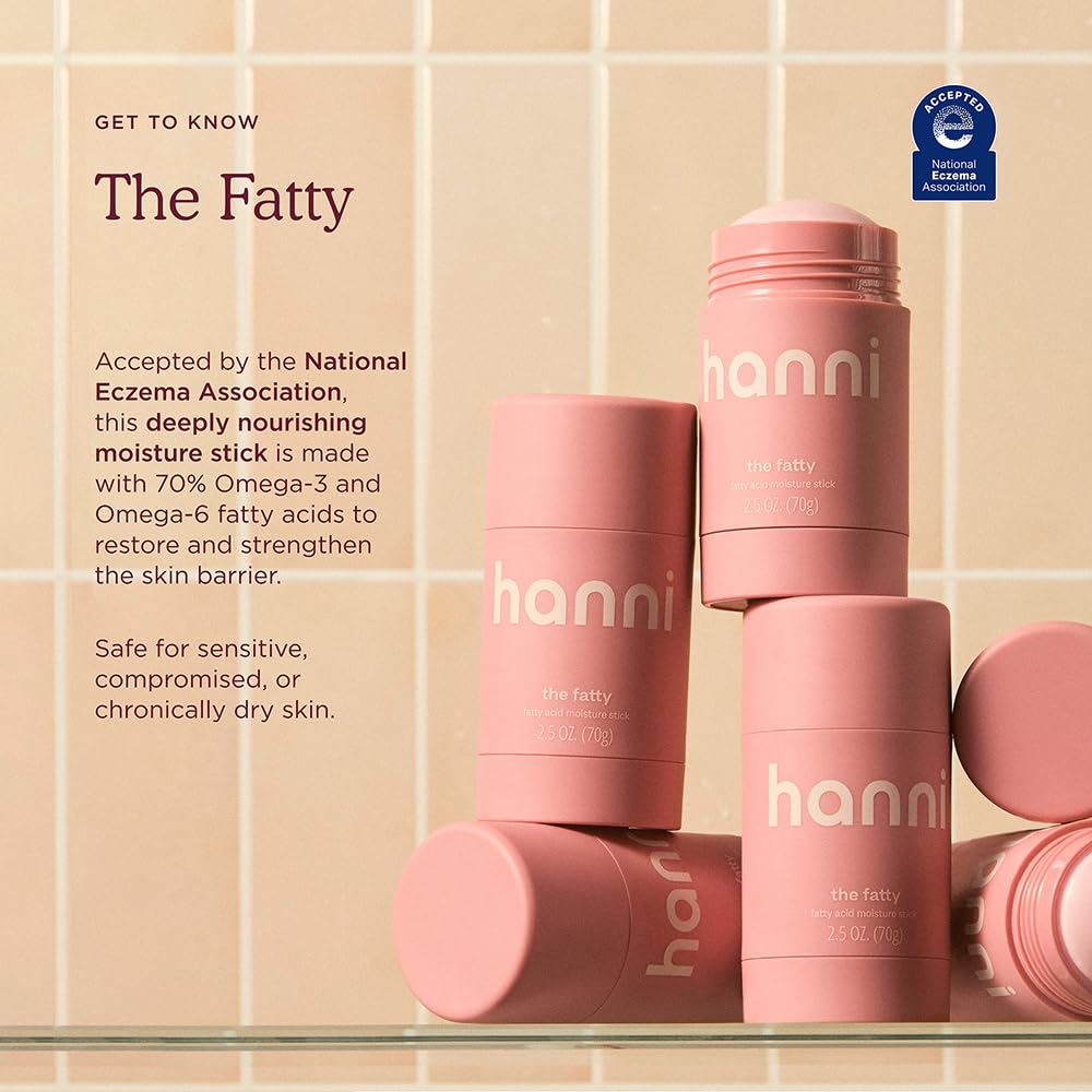 HANNI Fatty Body Moisturizer Stick on-hand use for quick skin refresh.