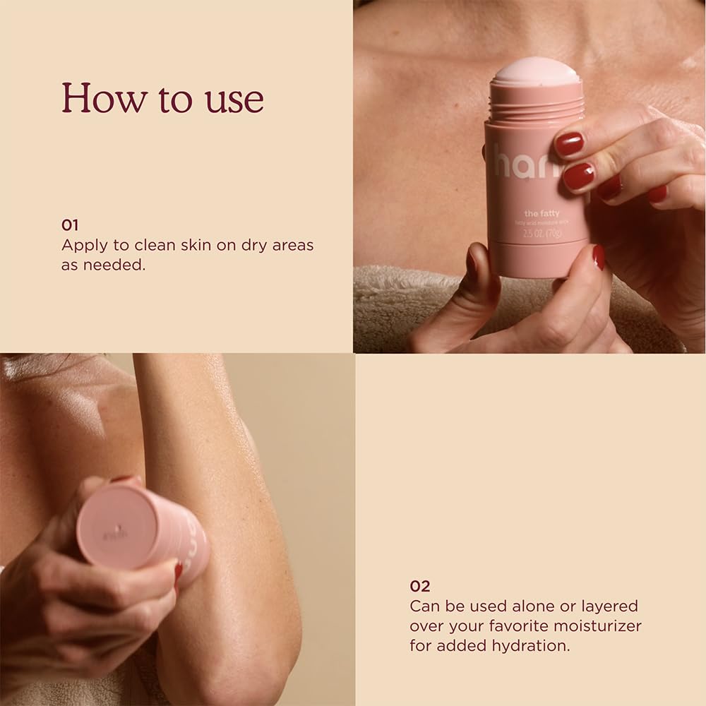 HANNI Fatty Bottle cap-open demonstrates easy access when applying on dry skin.