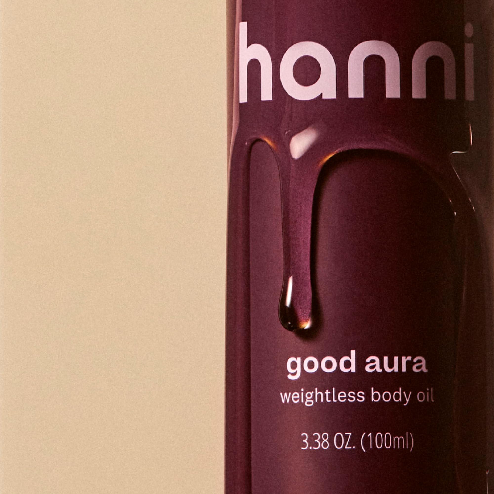 HANNI Good Aura with pump enables quick, mess-free application.