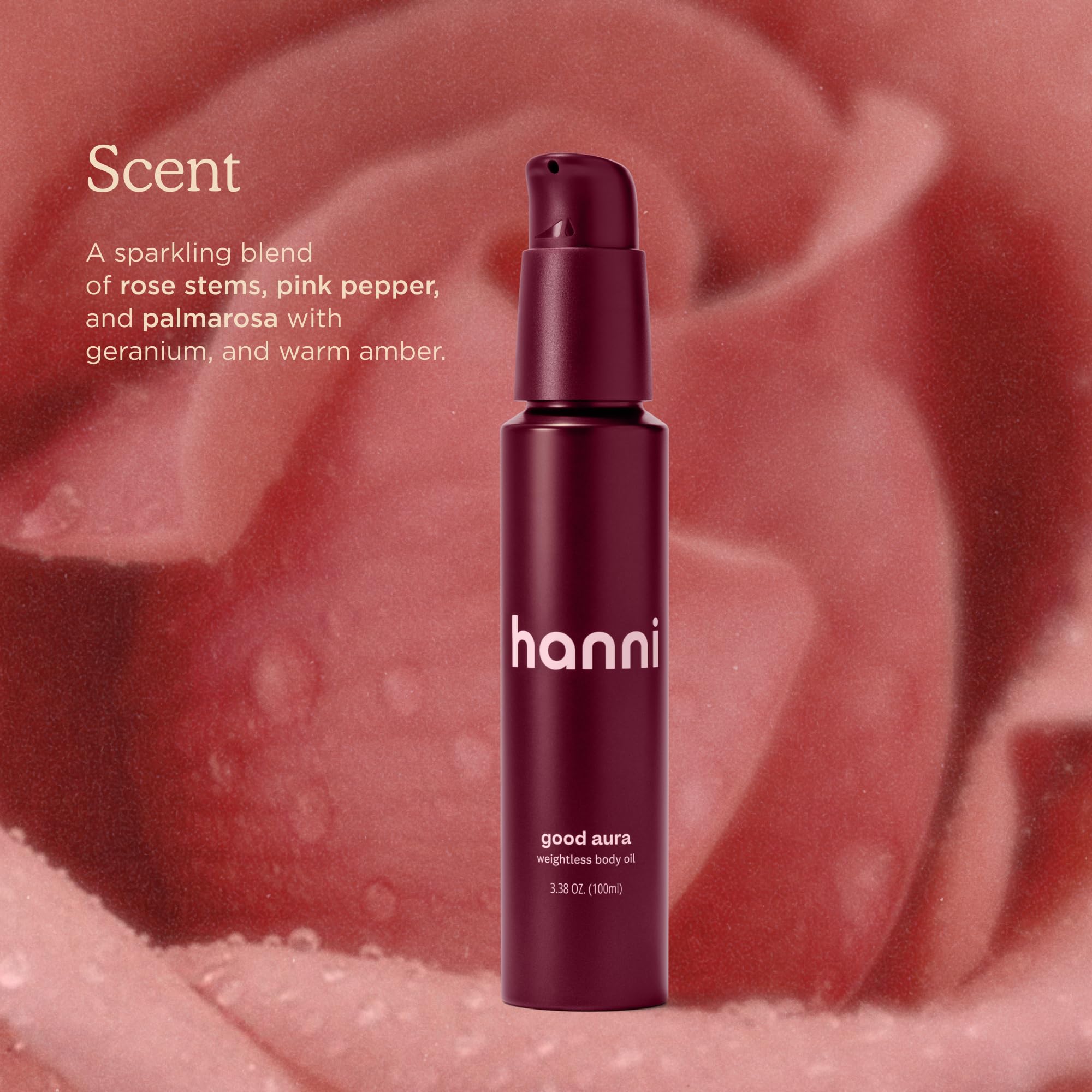 HANNI Good Aura leaves skin soft with a healthy glow after use.
