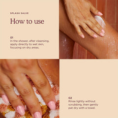 HANNI Splash Salve fragrance-free label on tub emphasizing hypoallergenic care.