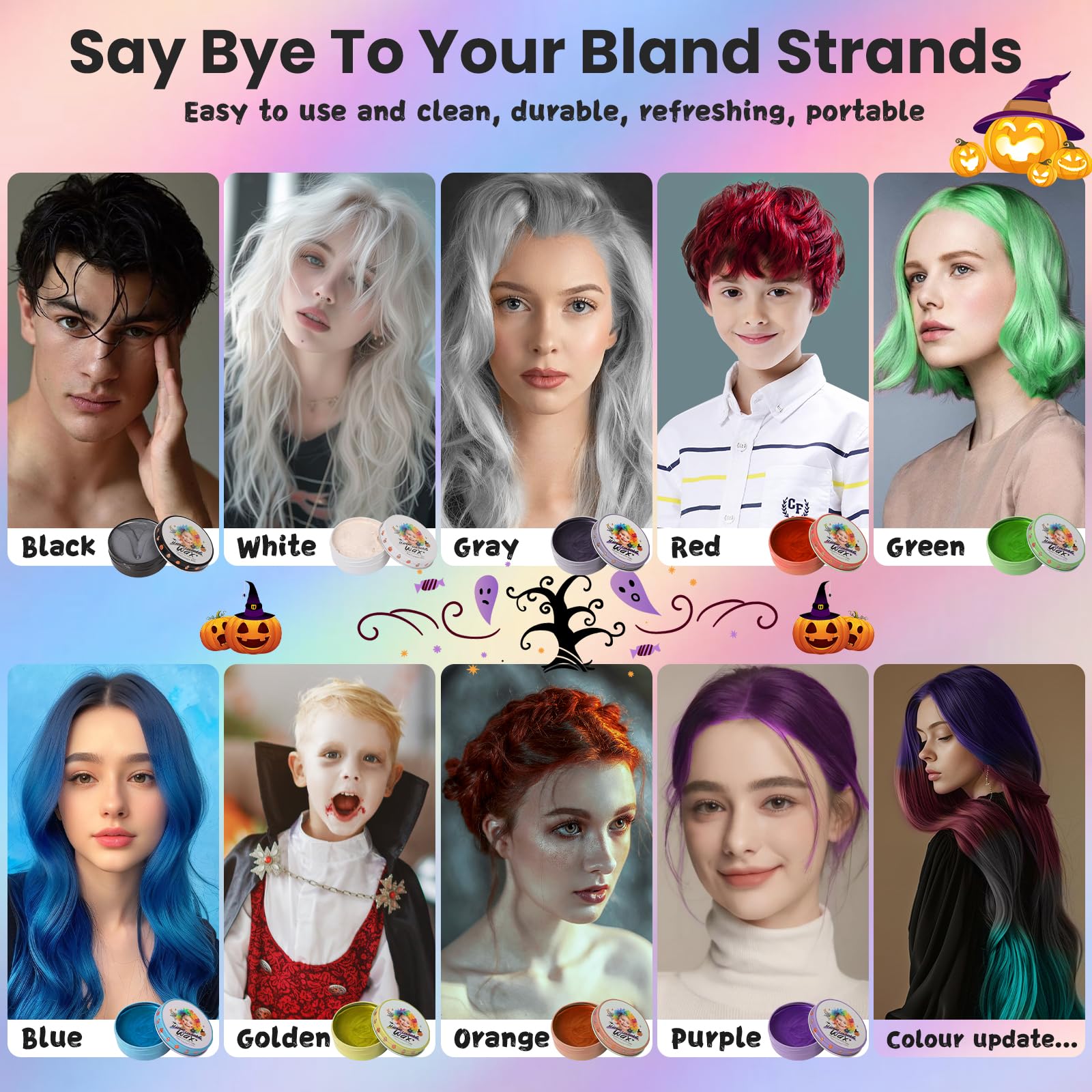 Hansuby easy wash-out hair dye for quick look changes.
