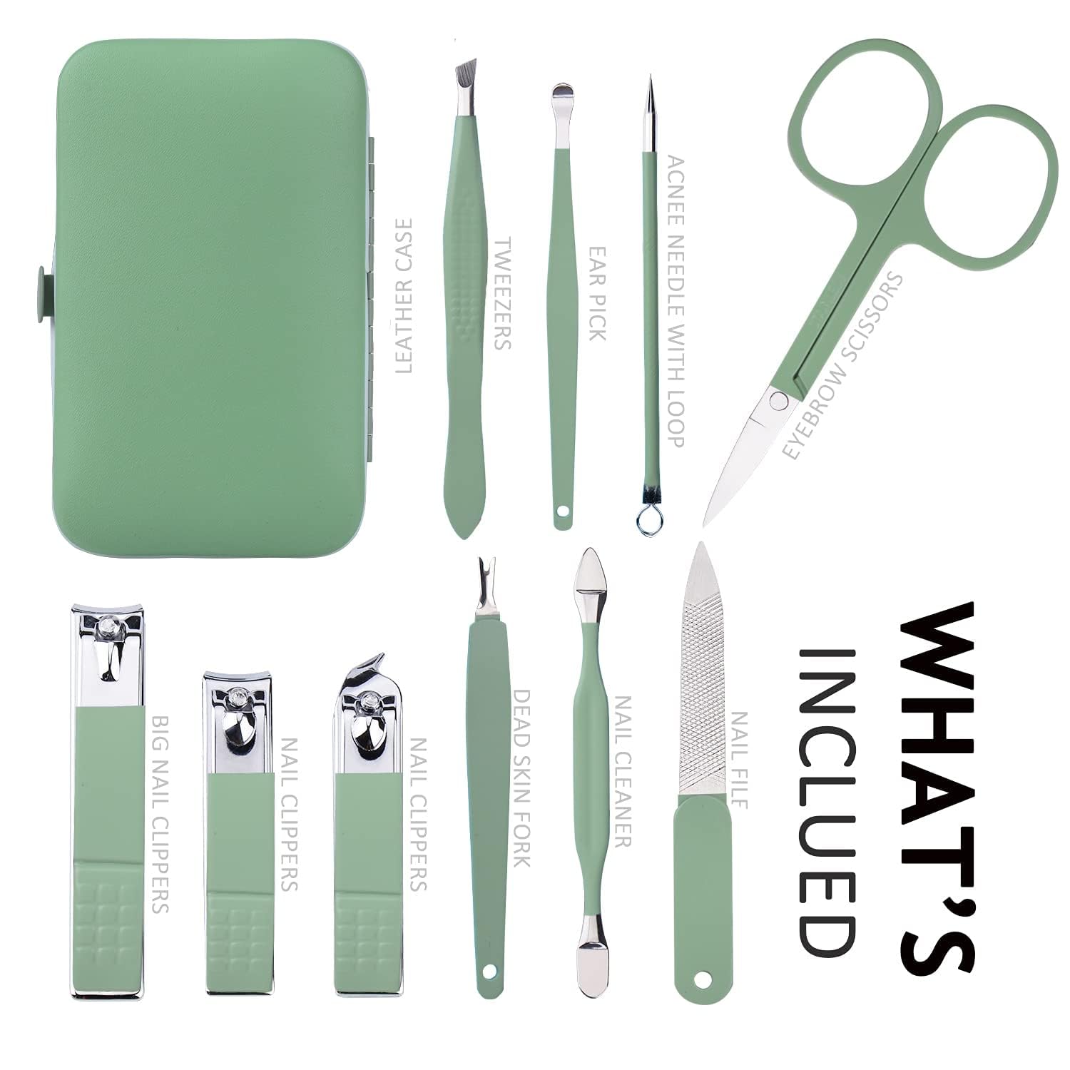 HANTEKAS nail clippers and scissors with premium stainless steel for durable nail care.