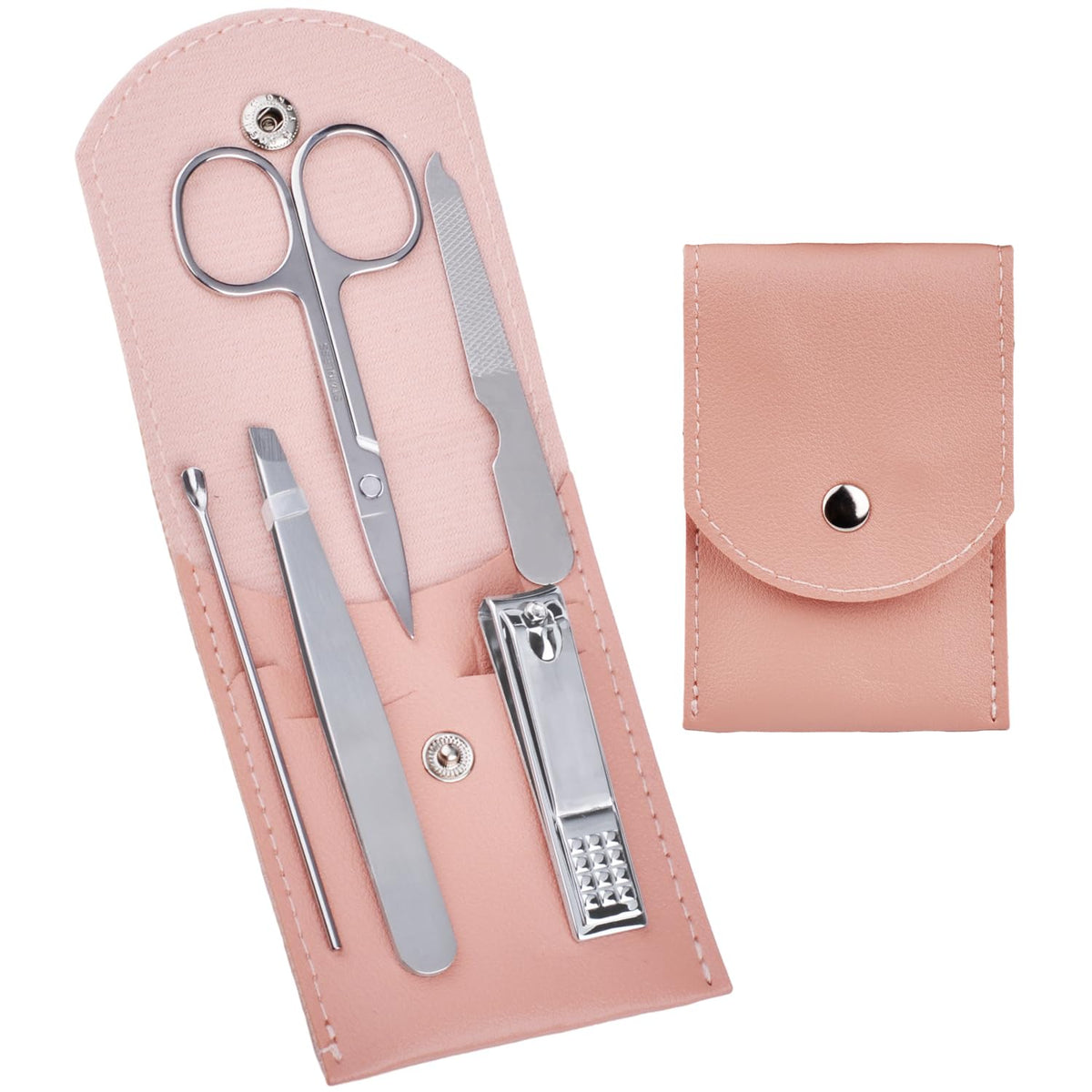 HANTEKAS travel manicure kit in case with tools ready for on-the-go grooming