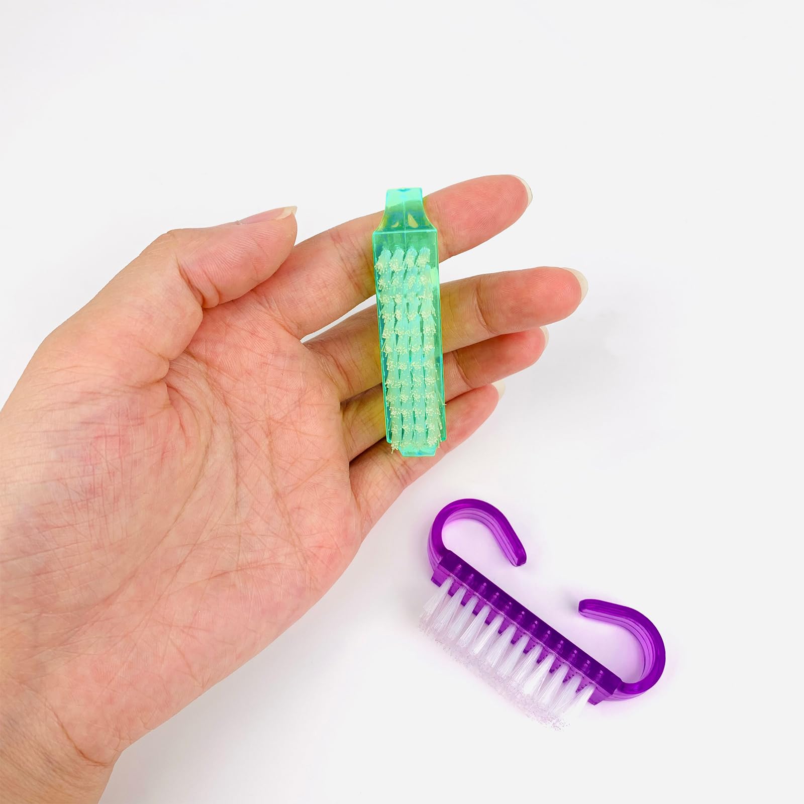HANWER Nail Brush with hanging hook design for easy storage.