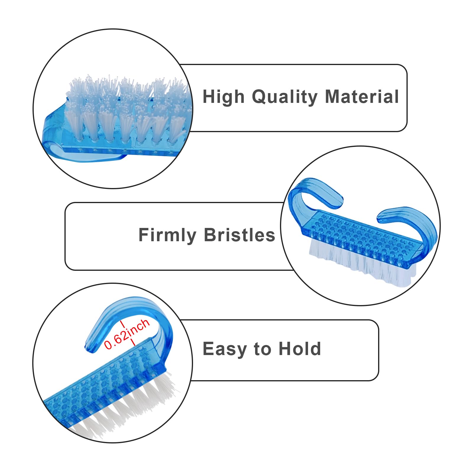 HANWER Nail Brush multicolor pack shows four colors for easy sharing.
