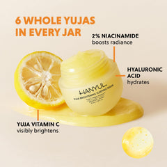 Hanyul Yuja Sleeping Mask cream texture highlighting lightweight feel