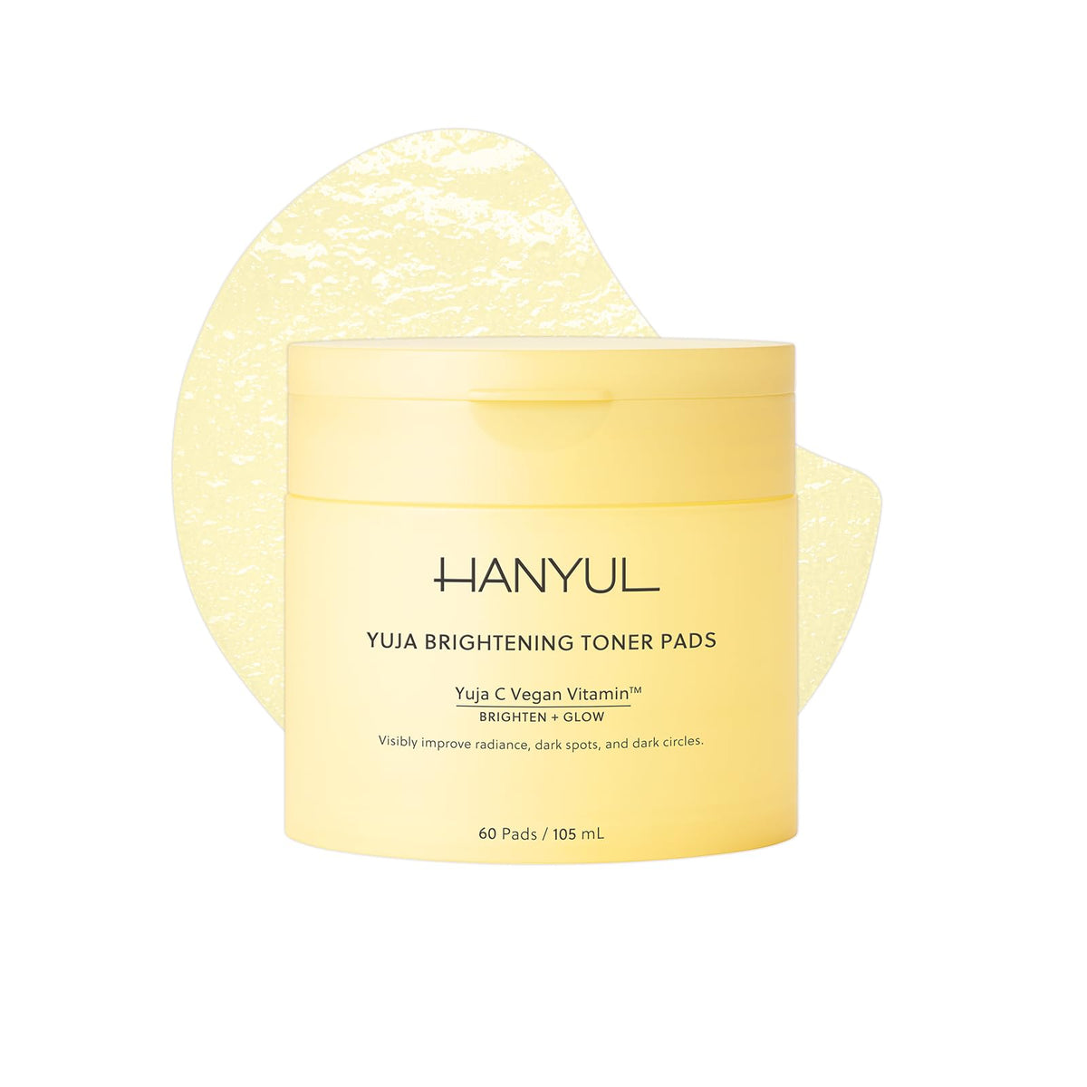 HANYUL Yuja Toner Pads under-eye patch close-up for brightness and hydration.