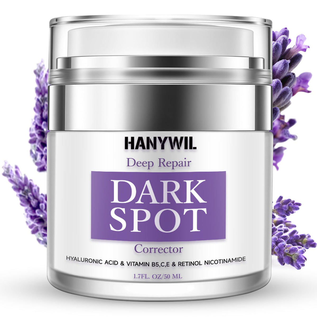 HANYWIL dark spot corrector bottle showing targeted skin brightening potential
