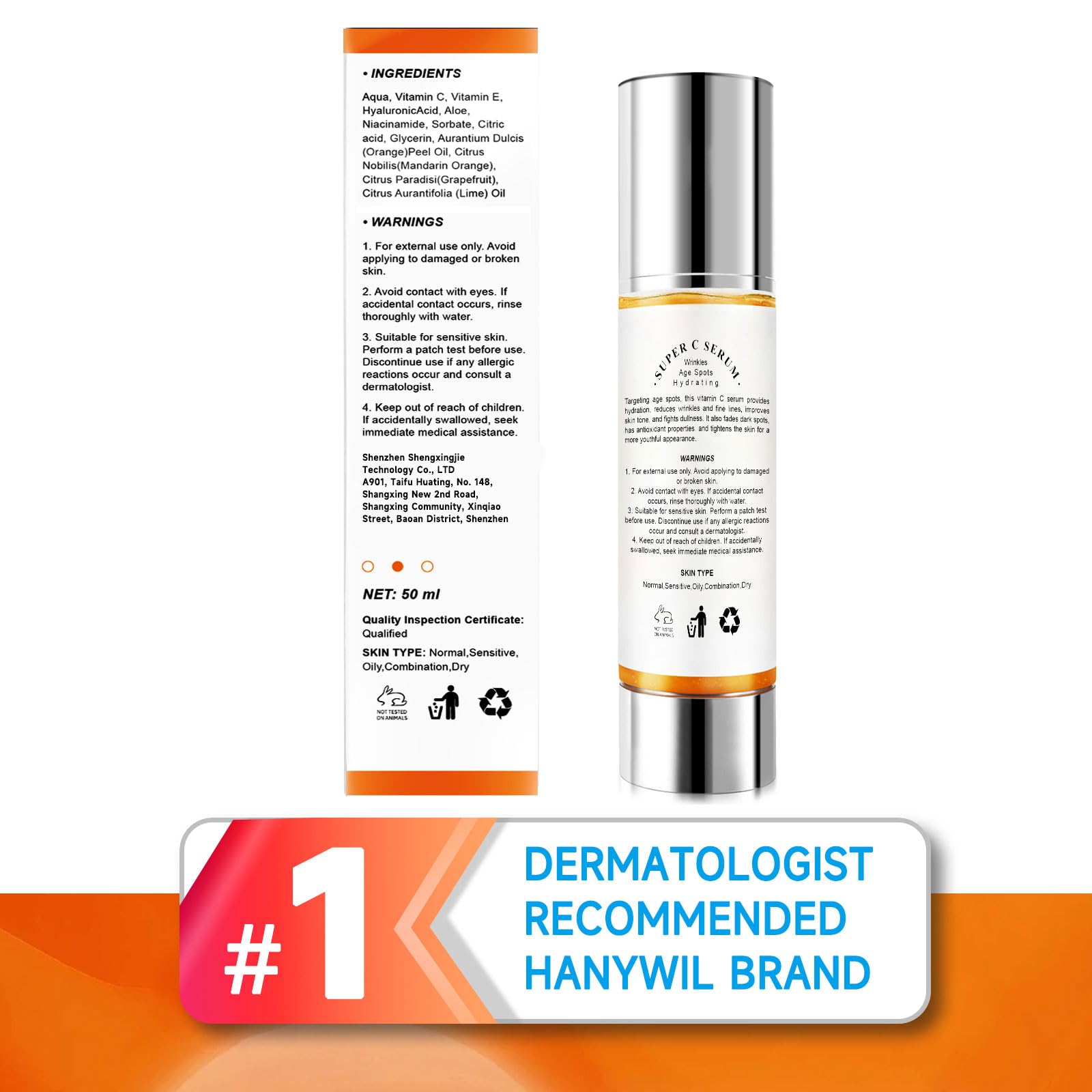 Frasco grande de 50 ml para uso diario