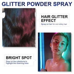 HANYWIL spray purpurina en cabello, destellos y secado rápido.