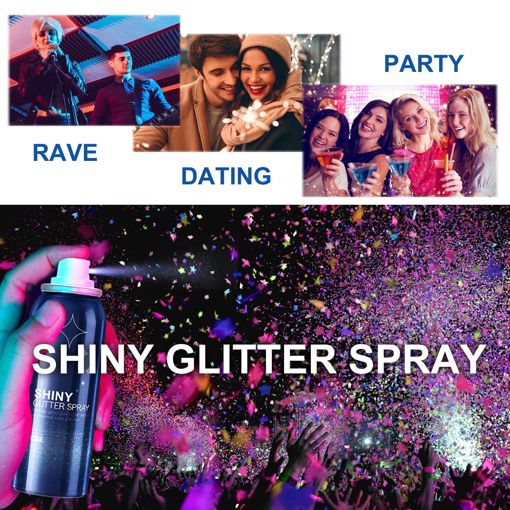 HANYWIL spray purpurina resistente al agua para eventos al aire libre.