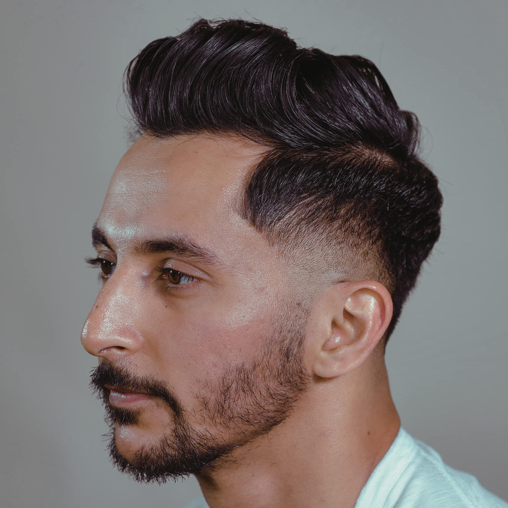 Damp-hair styling demonstrates high-hold texture with Gravity Paste