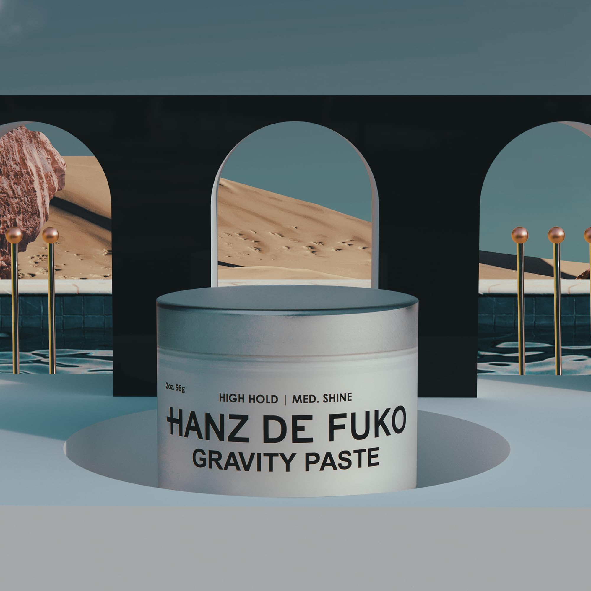 Low-gloss sheen achieved on thick, curly hair with Gravity Paste