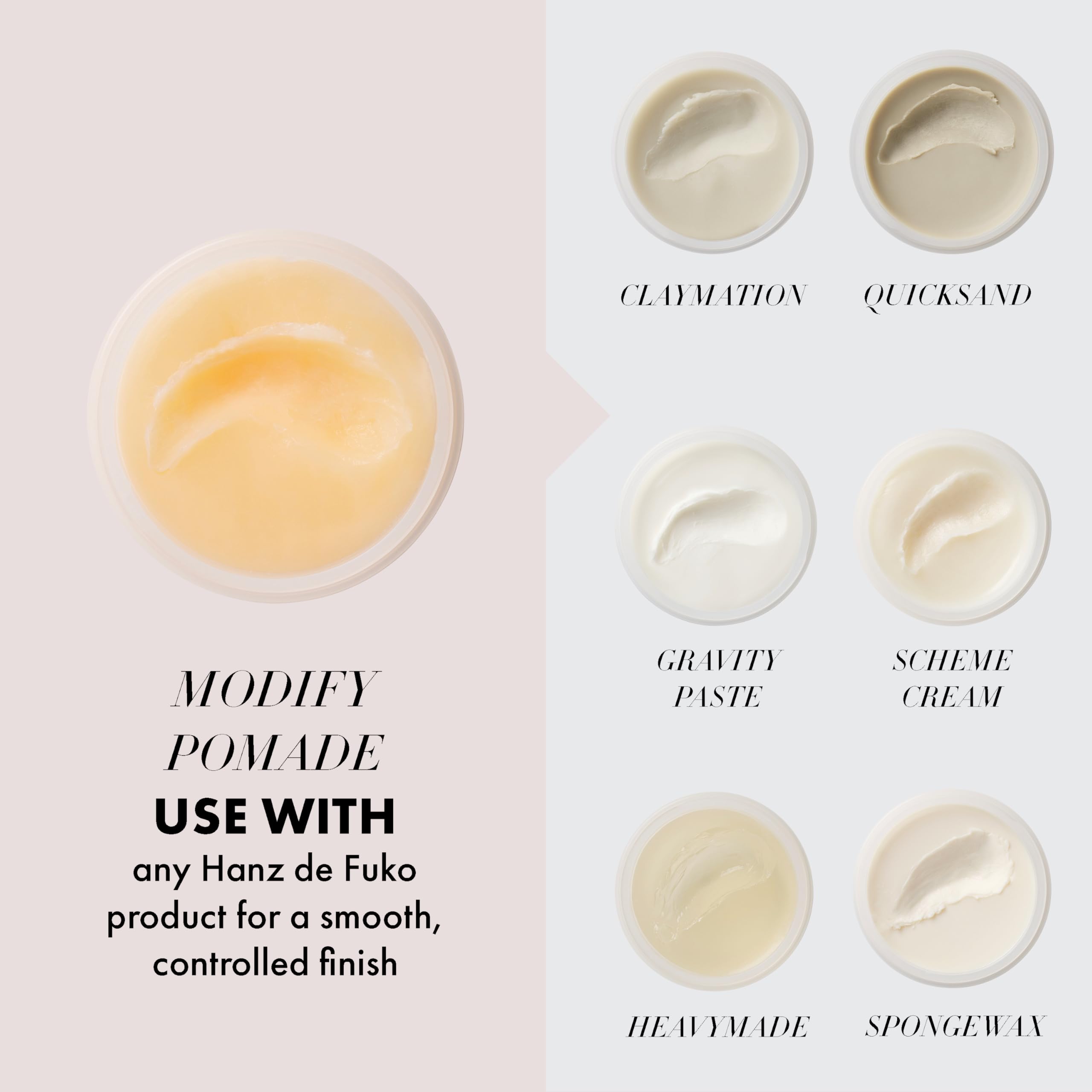 Texture is applied to wet hair with Modify for smooth control.