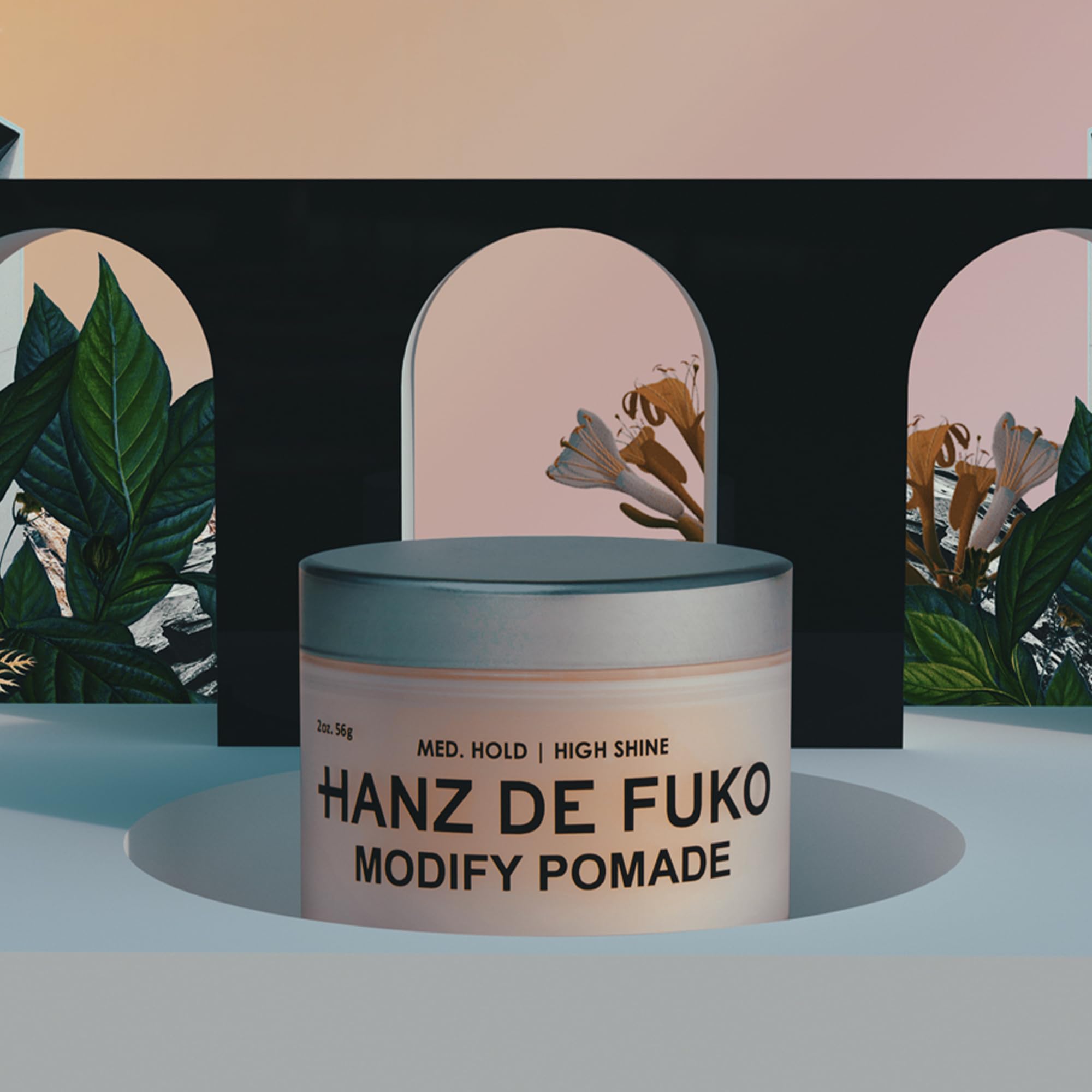 Travel-size jar shown for convenient on-the-go styling with Modify.
