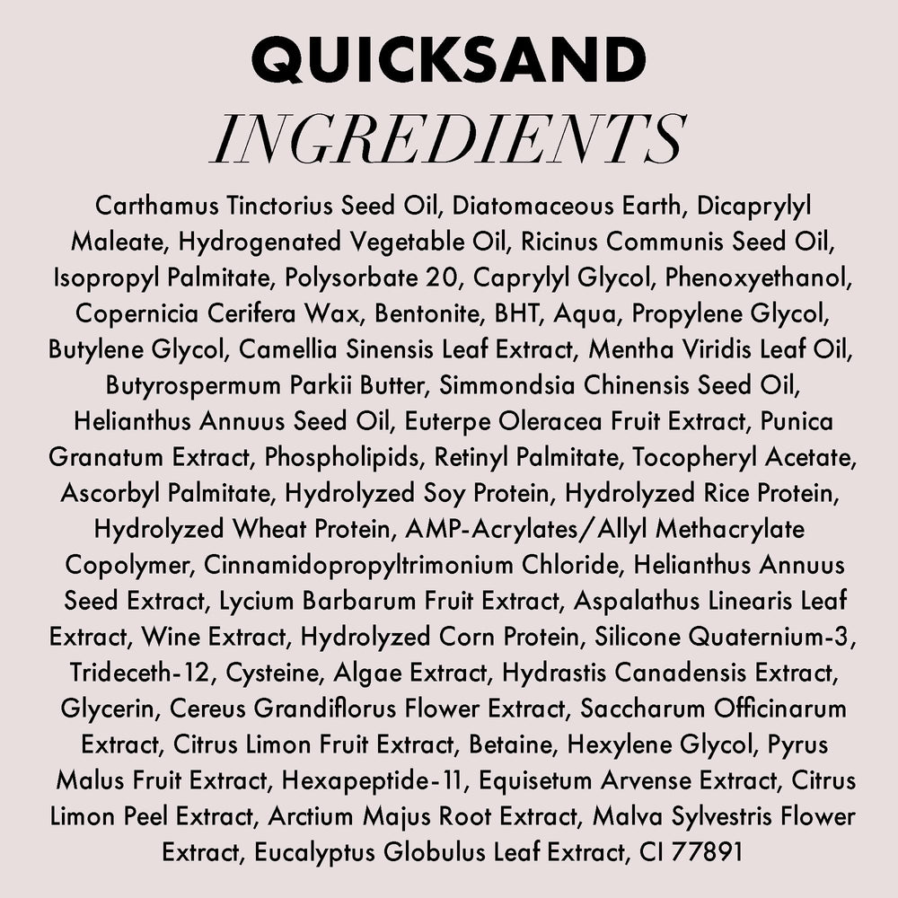 Travel-size Quicksand is convenient for on-the-go styling.