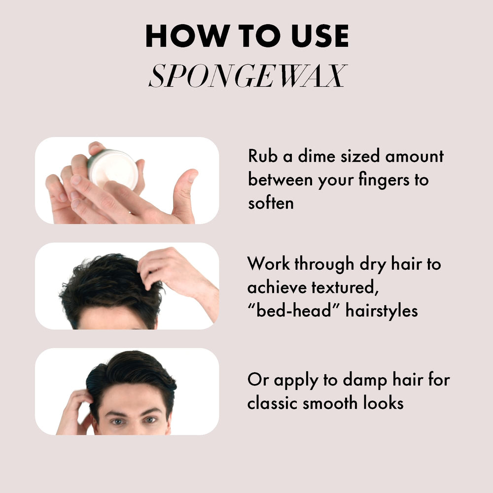 Hanz de Fuko Sponge Wax on textured hair creating natural lift.