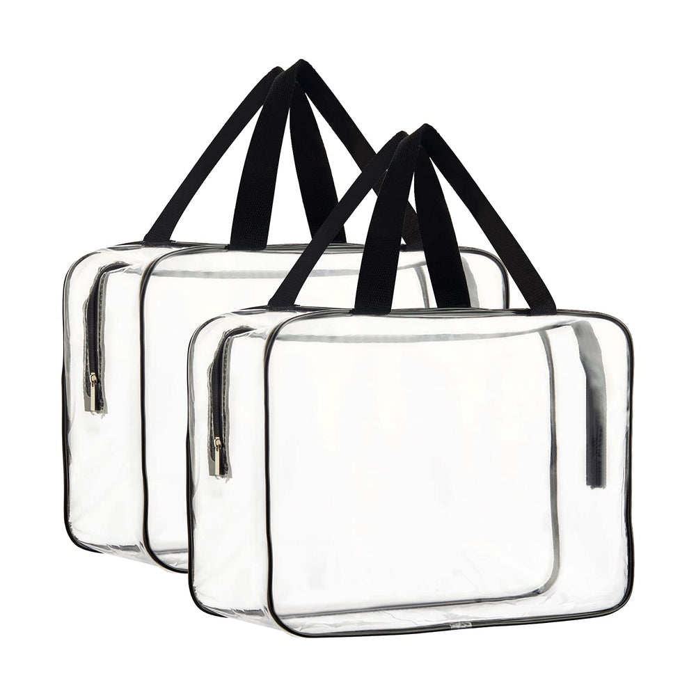 HAOGUAGUA clear tote bag 2-piece view highlighting quick item finding.