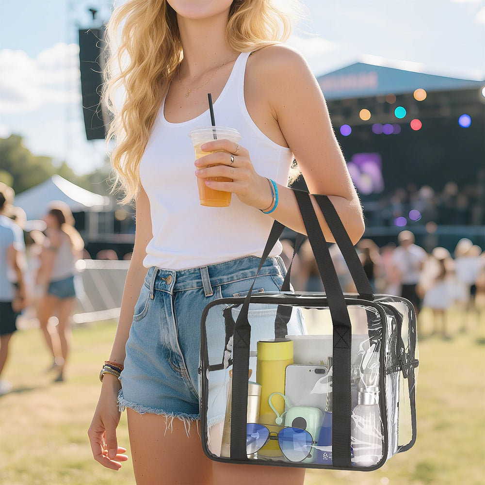 HAOGUAGUA multipurpose clear tote suitable for toiletries and travel.