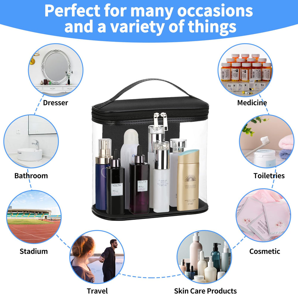 HAOGUAGUA see-through PVC helps you find items quickly at security checks.