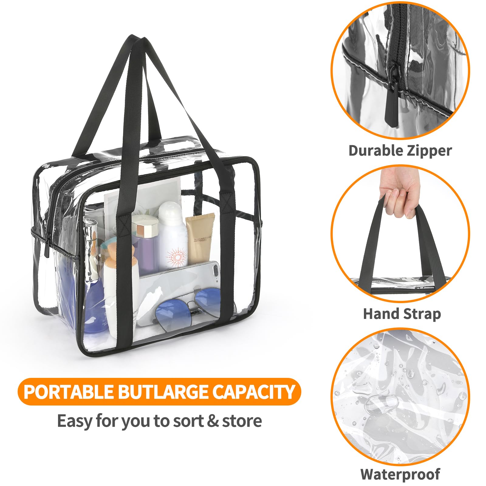 HAOGUAGUA stadium-approved clear bag for events and venues.