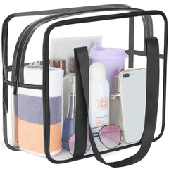 HAOGUAGUA transparent PVC tote with handles designed for durable everyday use.