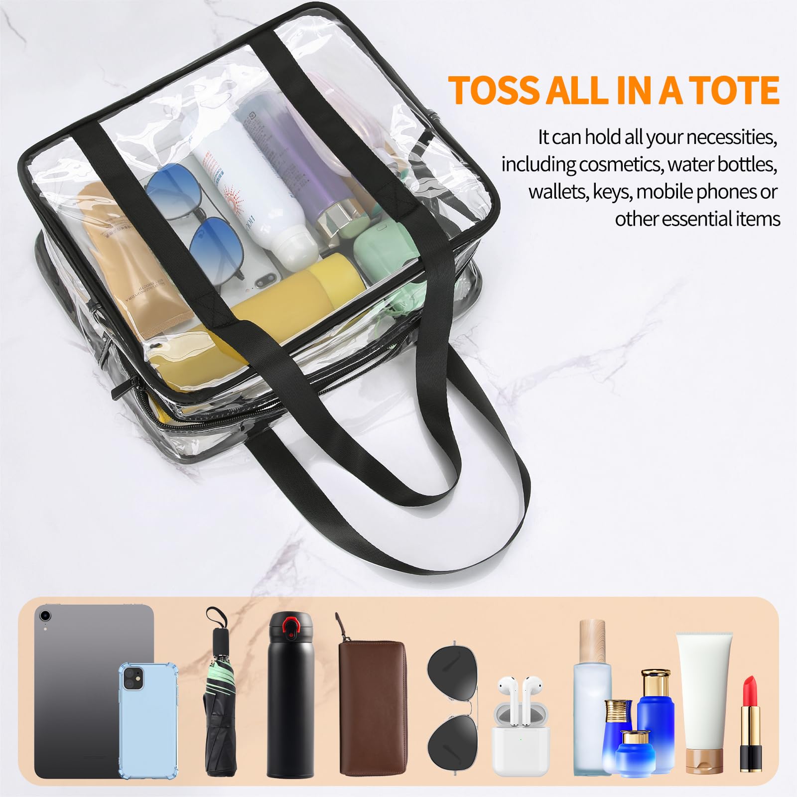 HAOGUAGUA waterproof interior keeps contents protected and easy to wipe clean.