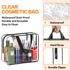 HAOGUAGUA waterproof transparent purse close-up showing durable PVC surface.