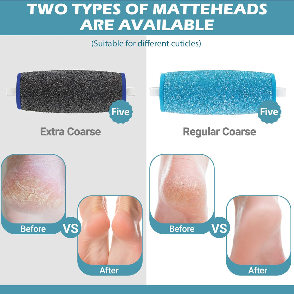 Haootadiy roller heads feature a washable, durable design for repeated use with Amop-Pedi.