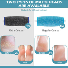 Haootadiy roller heads feature a washable, durable design for repeated use with Amop-Pedi.