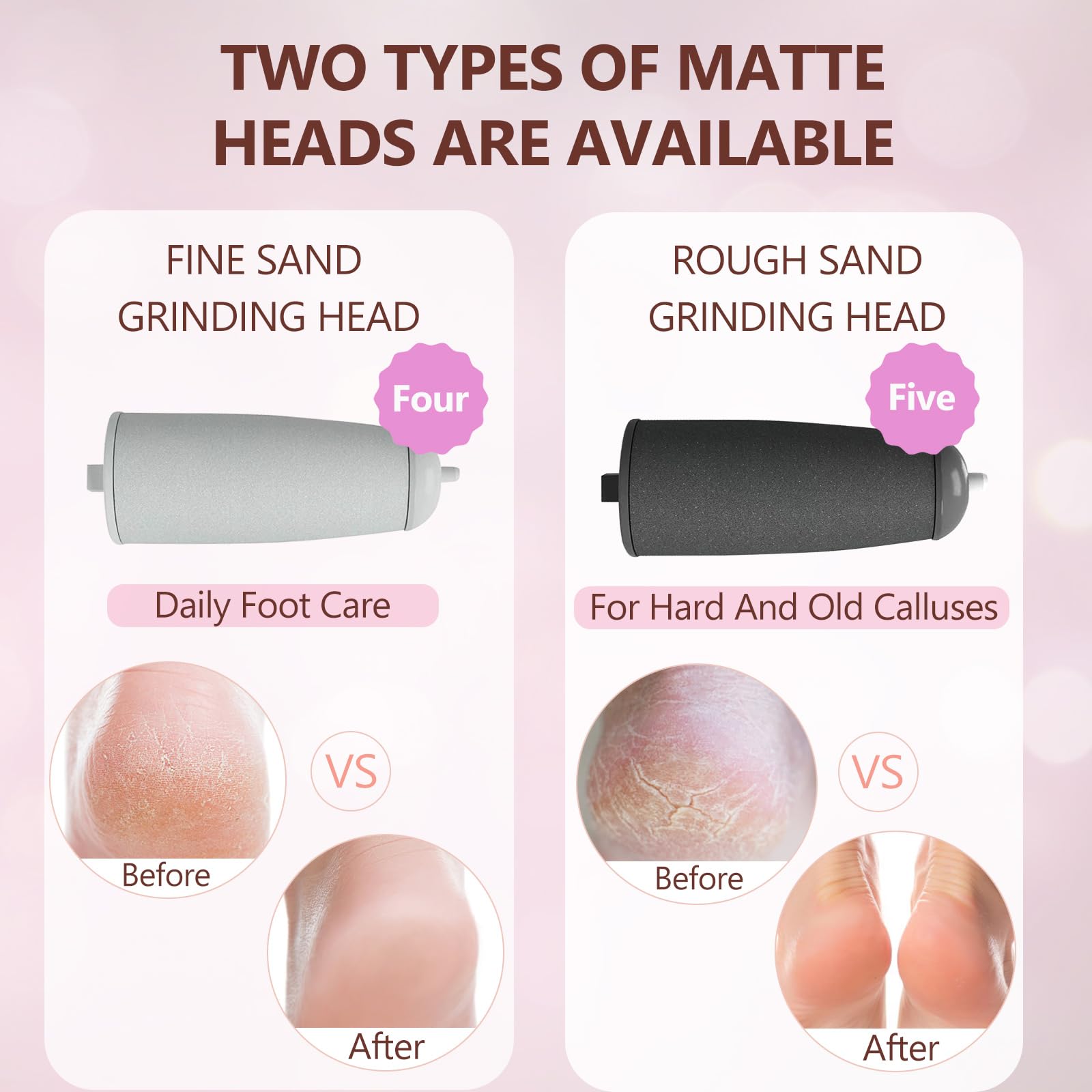Haootadiy Pedi fine grinding head for daily care and gentle exfoliation.