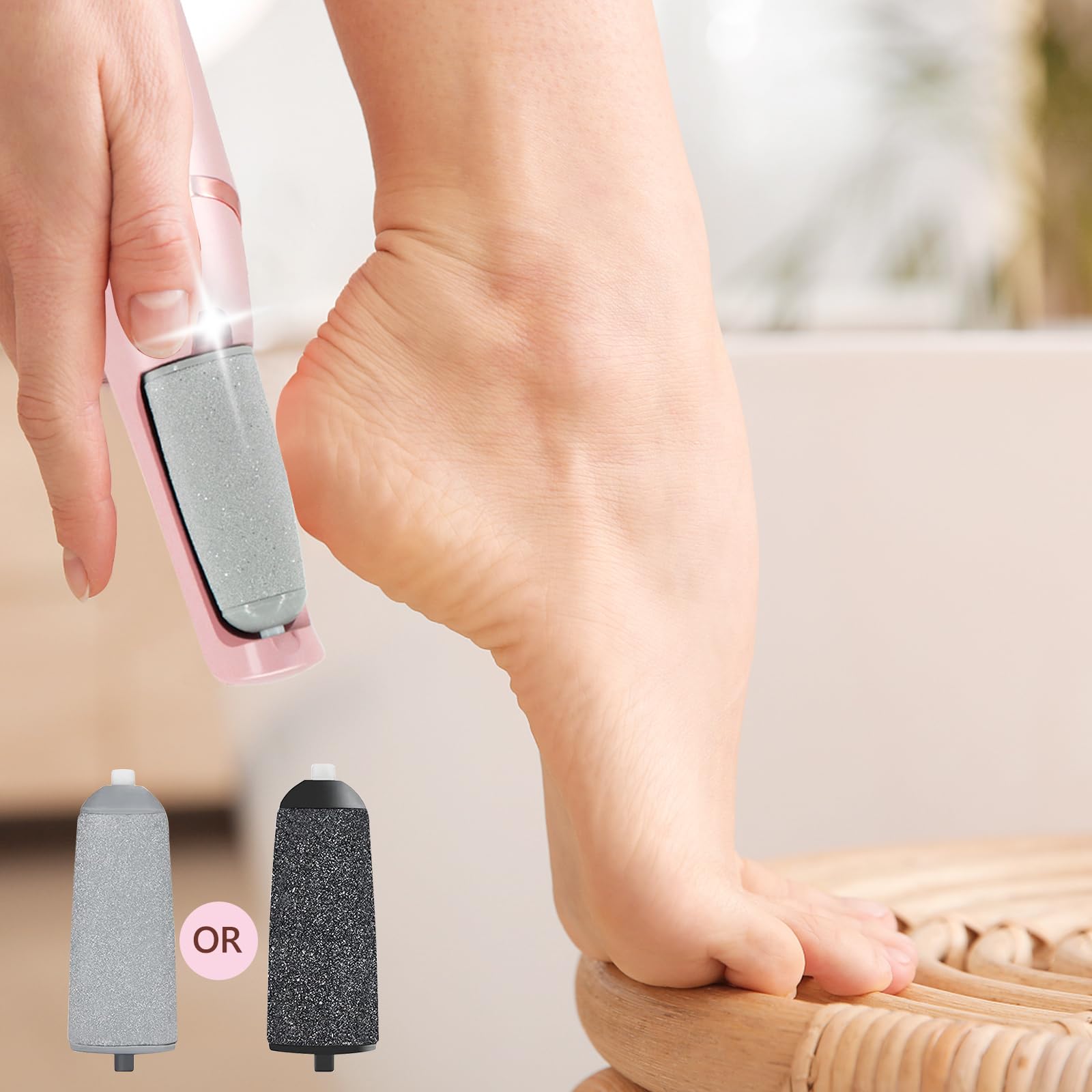 Haootadiy Pedi no-tools replacement heads enable quick swaps without tools.