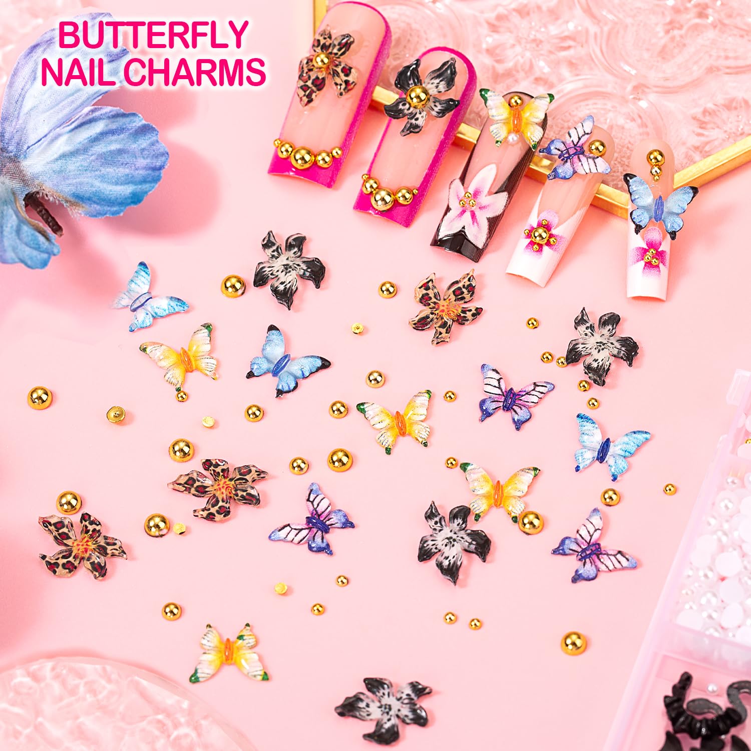 haozher adorno uñas flores-petalos-5-3D, crea looks románticos y delicados