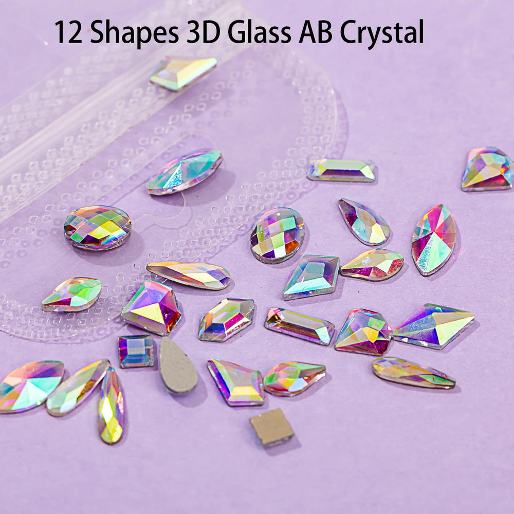Haozher multi-shape 3D nail crystal charms for creative, standout designs.