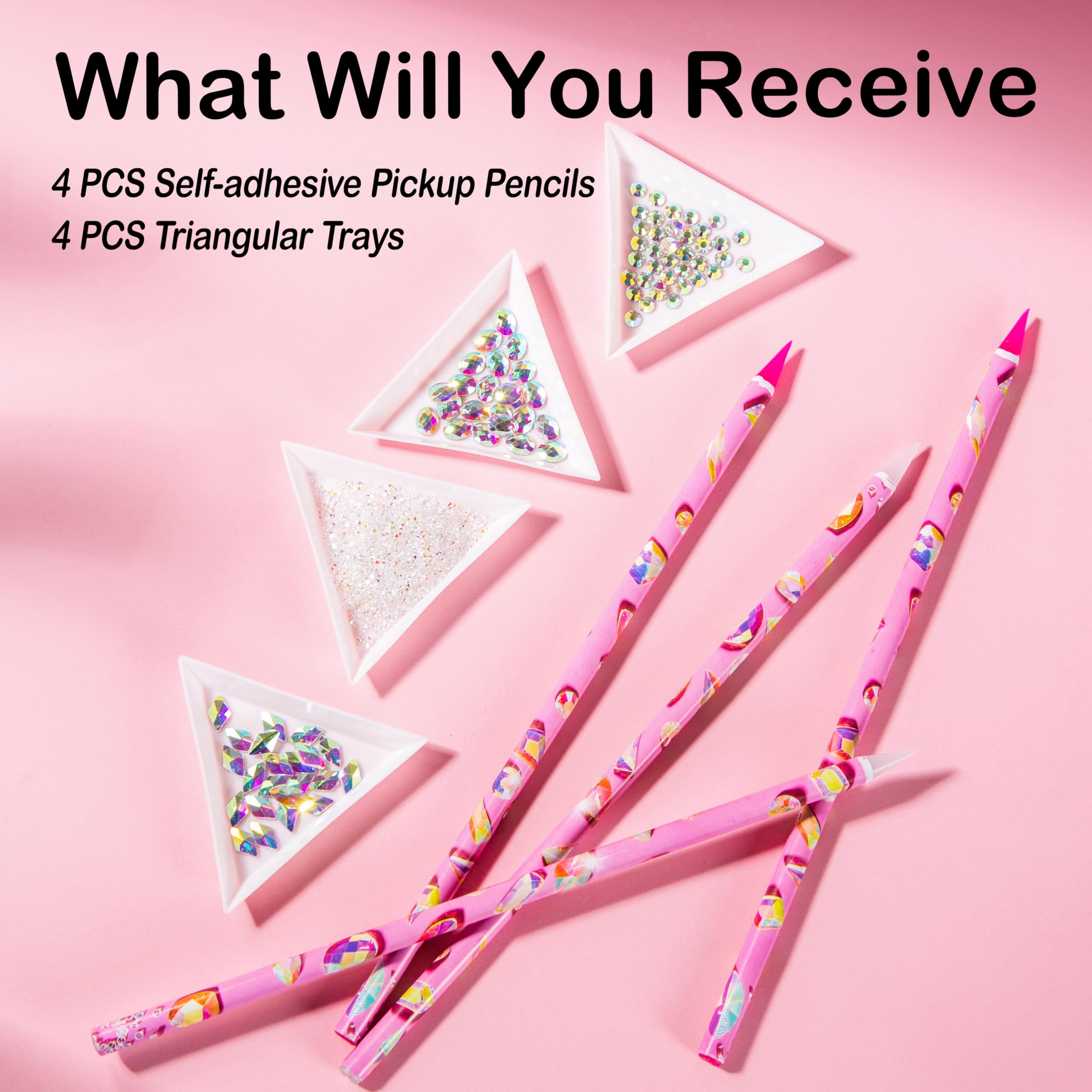 Haozher self-adhesive wax pencil demonstrates effortless rhinestone pickup