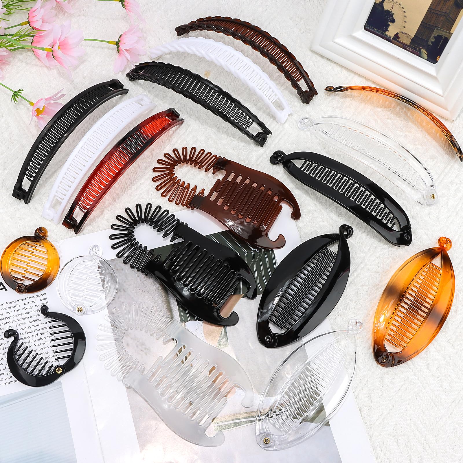 Hapdoo 18-piece banana clip set enables quick, stylish looks anywhere