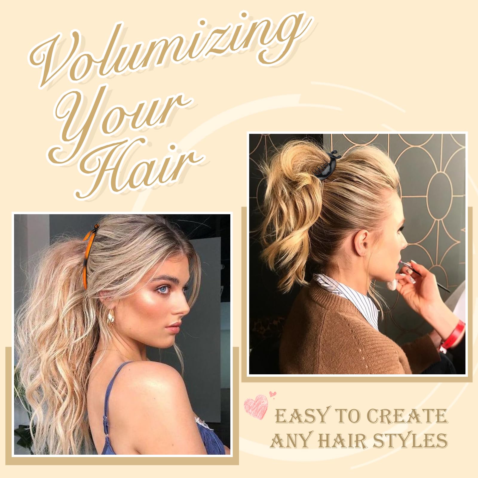 Hapdoo comb clip with staggered teeth for even pressure and comfort