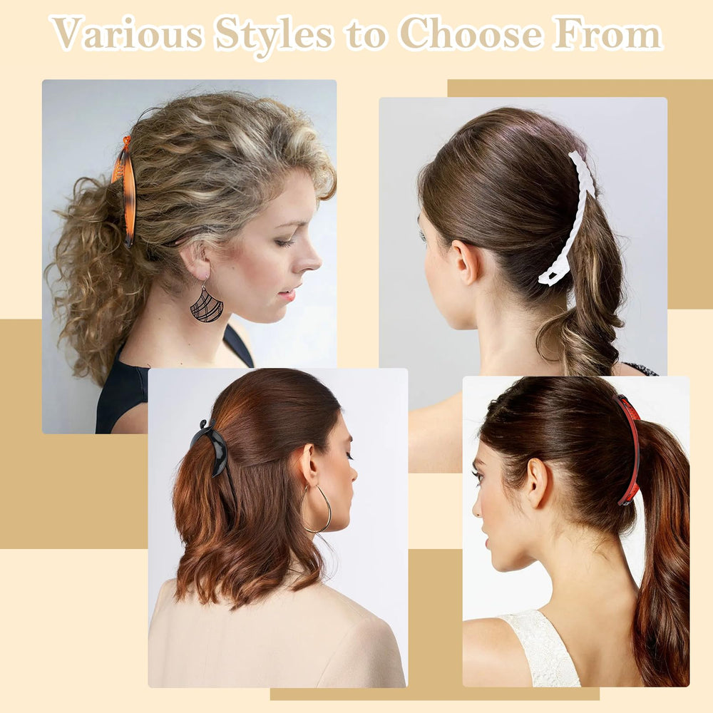 Hapdoo transparent acrylic banana clip for sleek, chic styling options