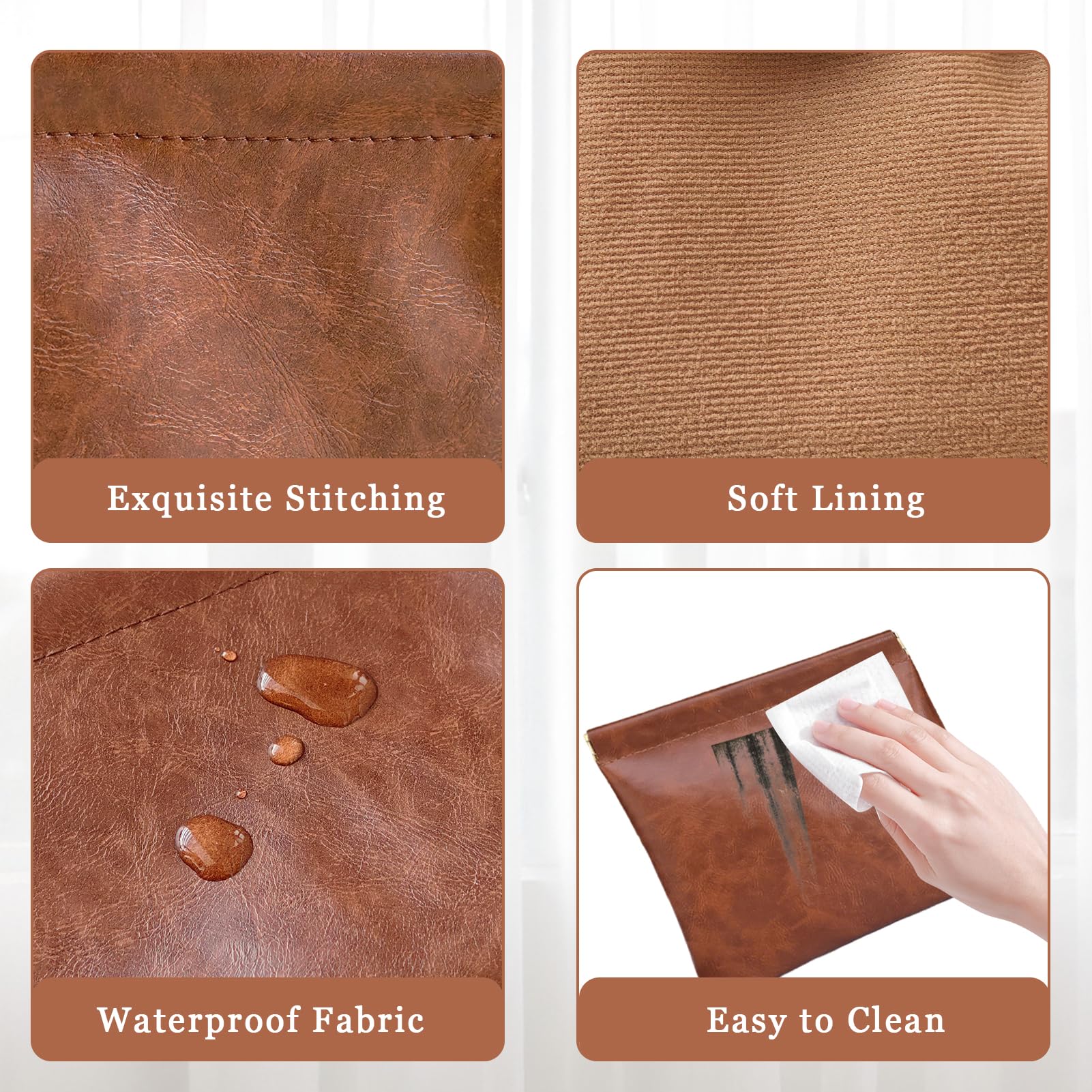 Hapforever large brown pouchic suitable for jewelry or coins