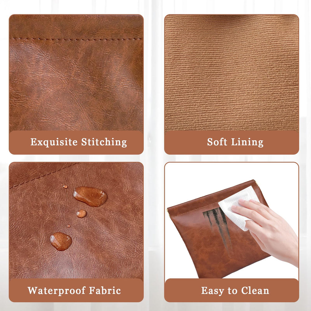 Hapforever large brown pouchic suitable for jewelry or coins