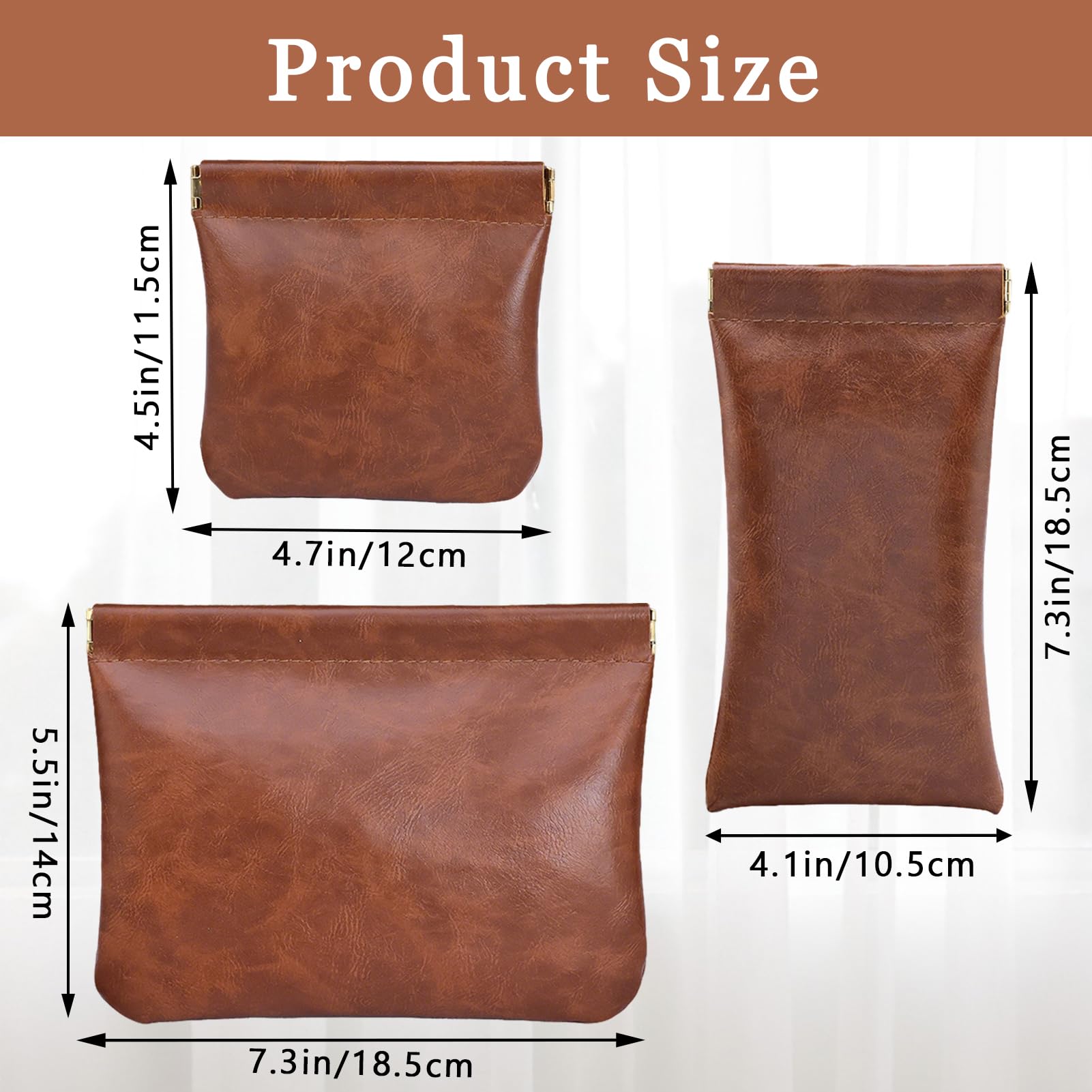 Hapforever small brown pouchic bag opened for quick access