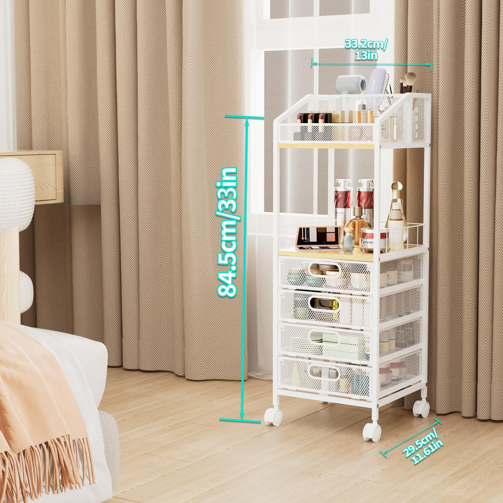 HapiRm middle open shelf provides quick access to full-size skincare products